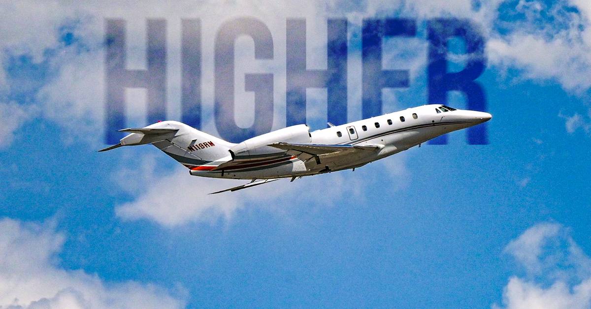 True That Private Jets Burn 10-15% Less Fuel Per Mile By Cruising Above The Airlines?