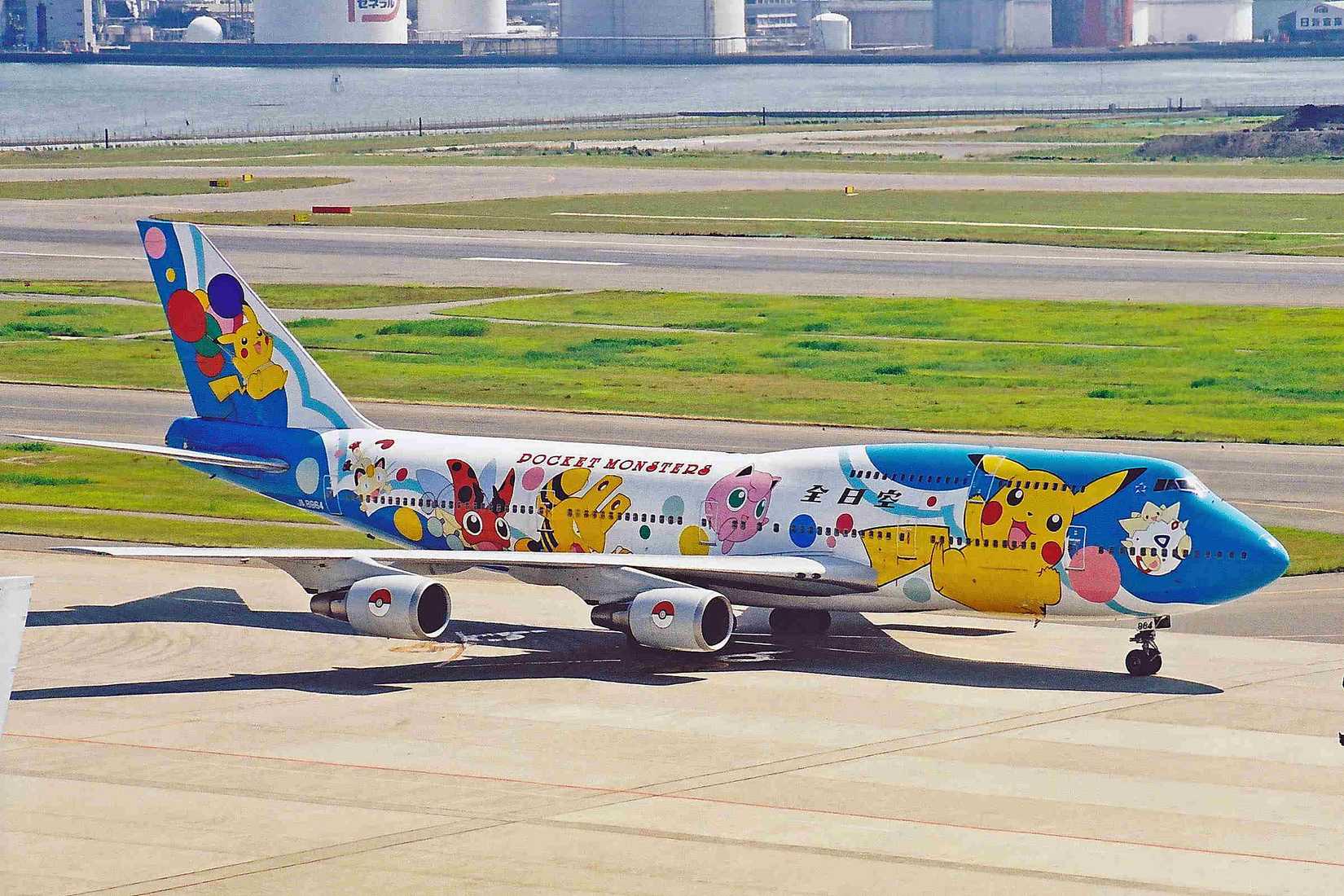ANA Boeing 747-400 with Pokemon livery