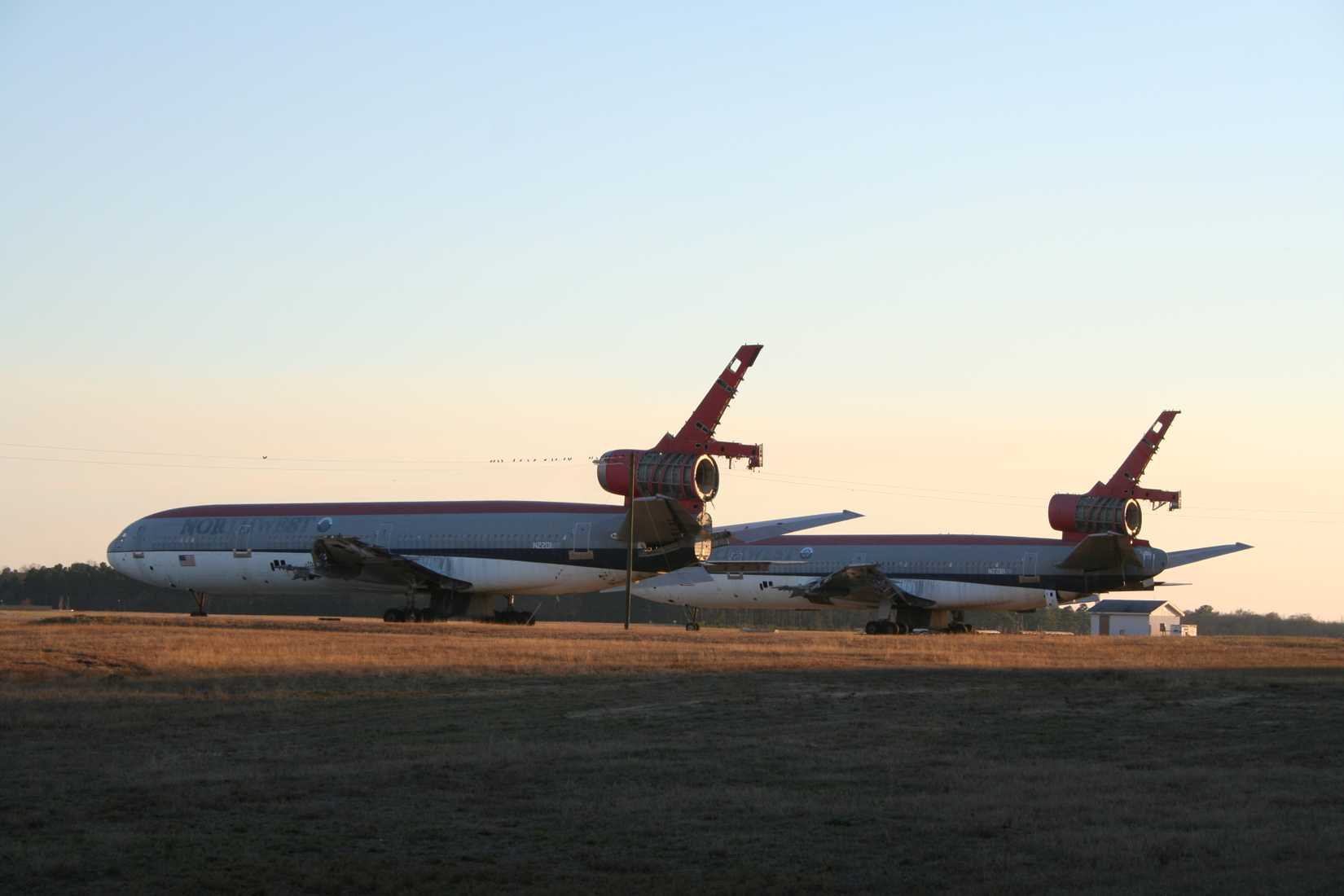 Northwest DC-10s Being Scrapped At Laurinburg-Maxton Aircraft Boneyard 
