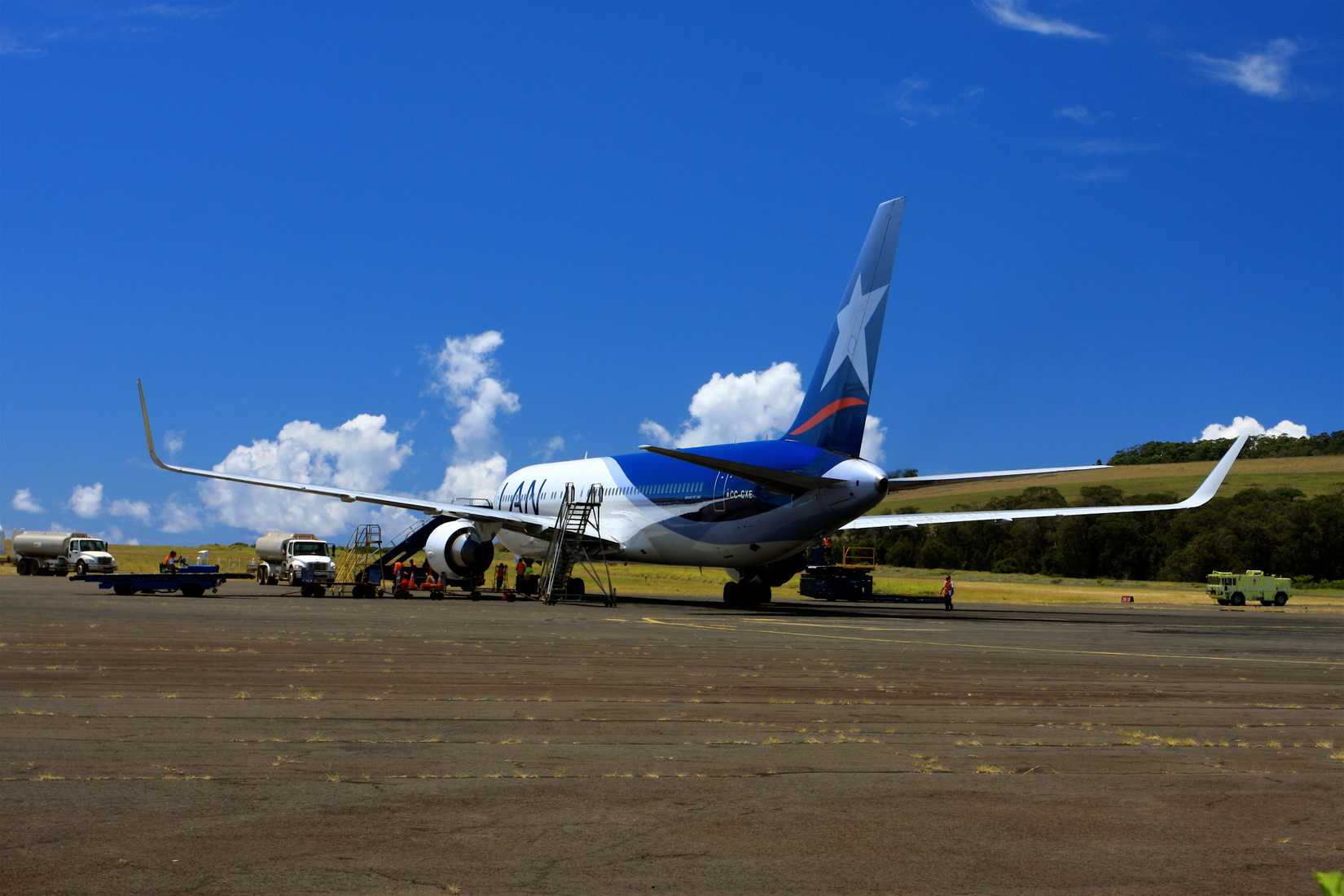 LAN Chile 767-300 aircraft at Mataveri International Airport