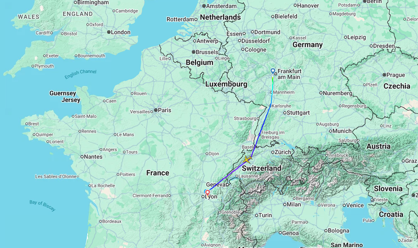 LH1170 Diversion Map