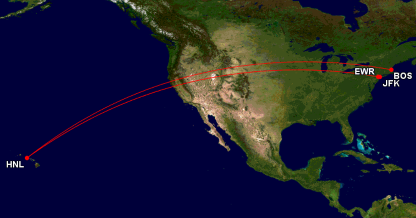 longest USA domestic routes