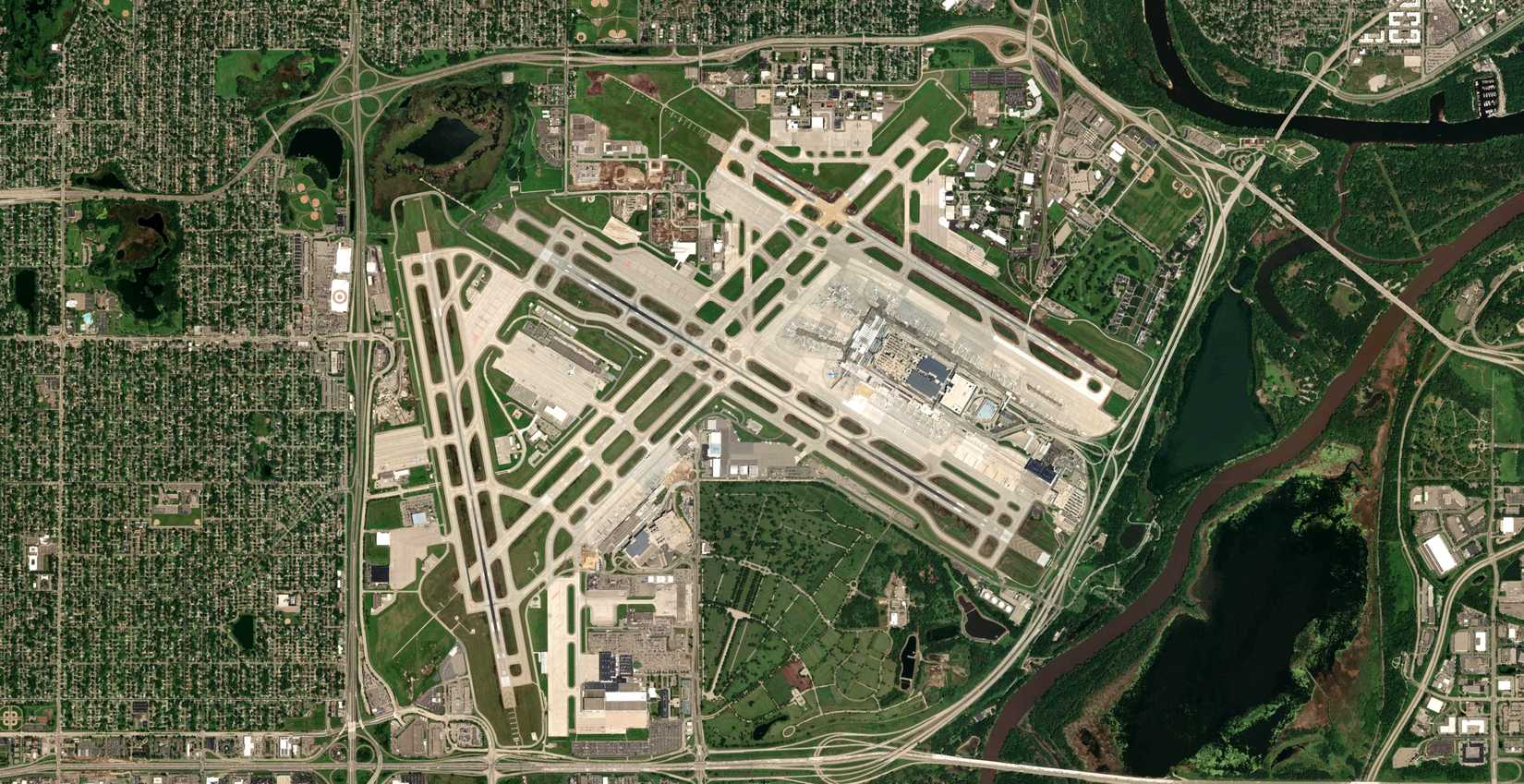 Minneapolis St Paul airport birdseye view Omer Faruk