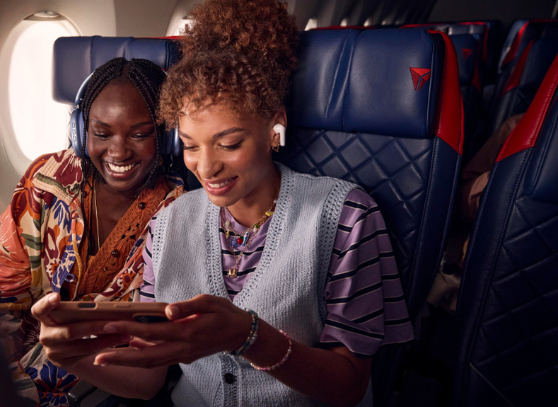 Delta Air Lines Passengers Using WiFi