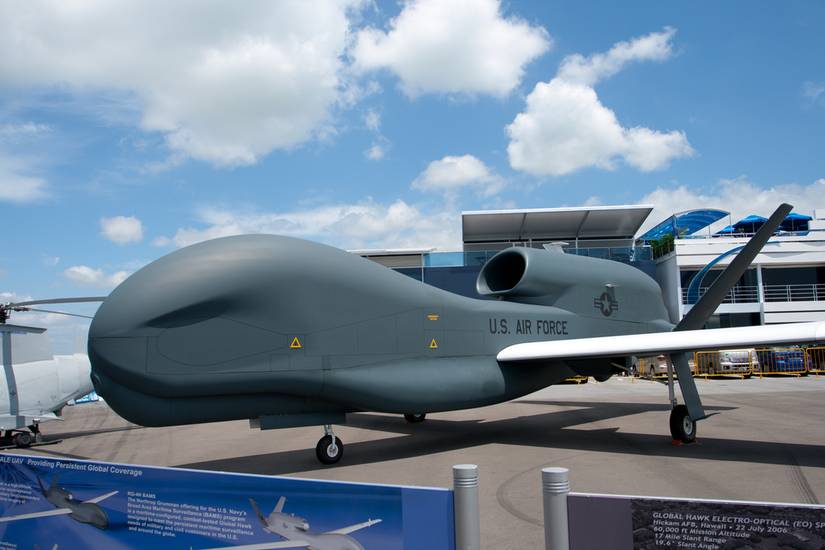 RQ-4 Global Hawk On The Runway