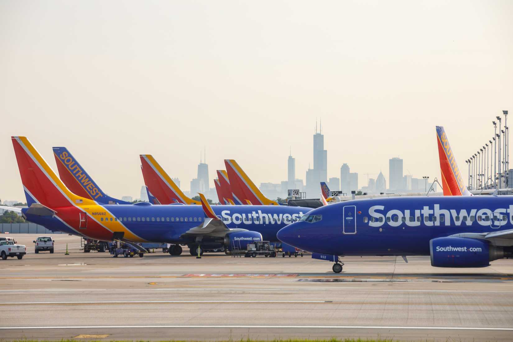 Southwest Airlines Boeing 737s at Chicago Midway Airport 