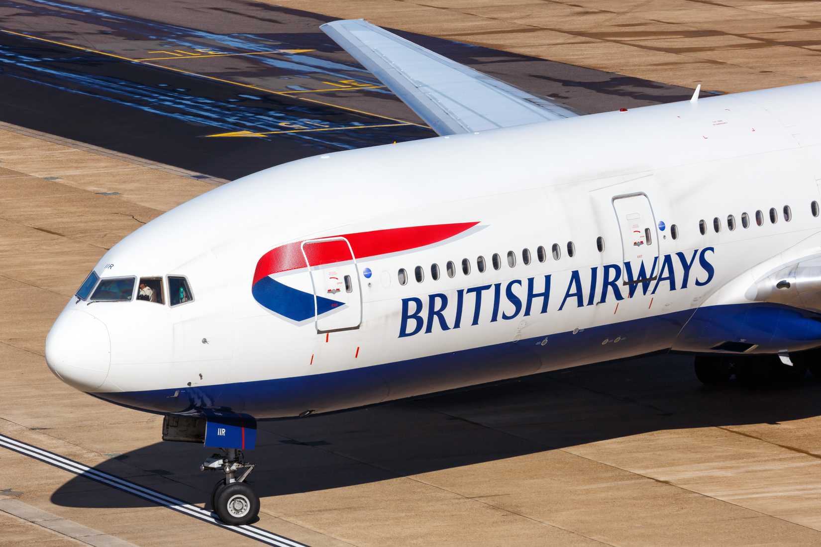 Close up of British Airways Boeing 777