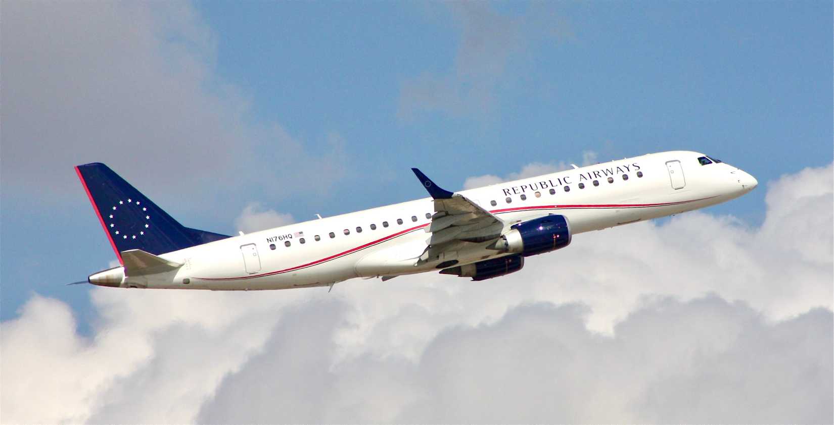 Republic Airways Embraer190 in the skies
