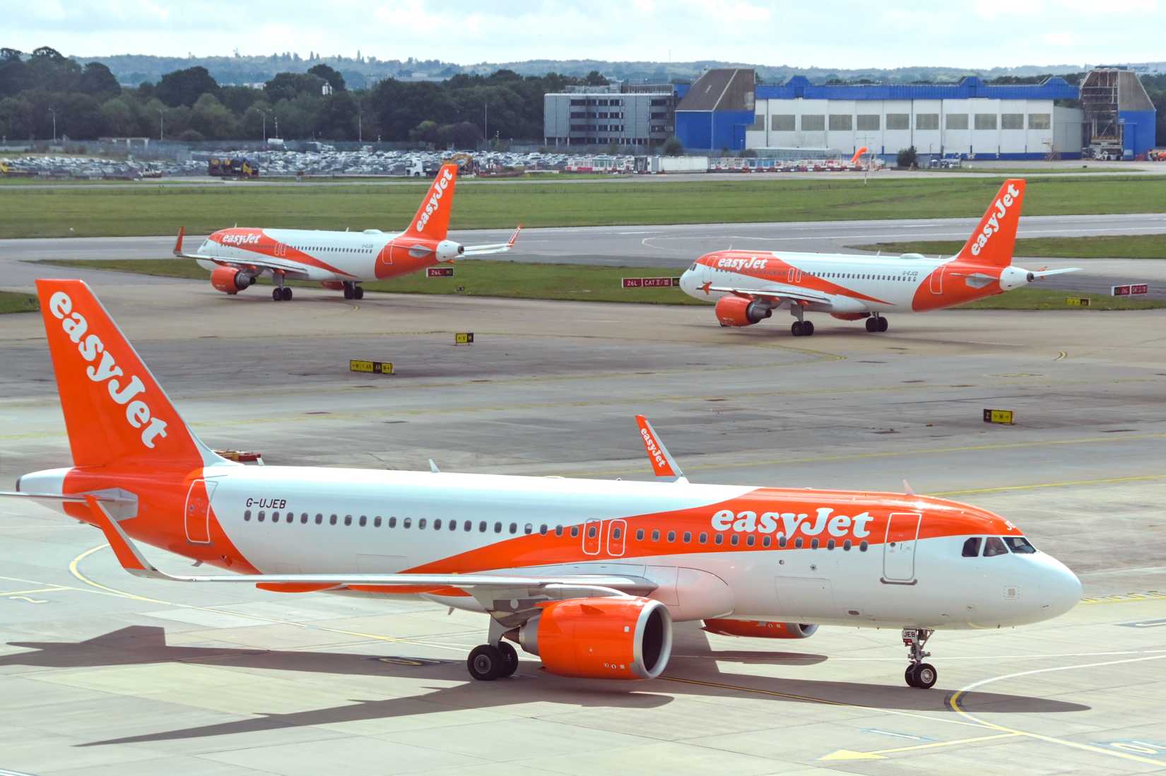 easyJet aircraft at London Gatwick