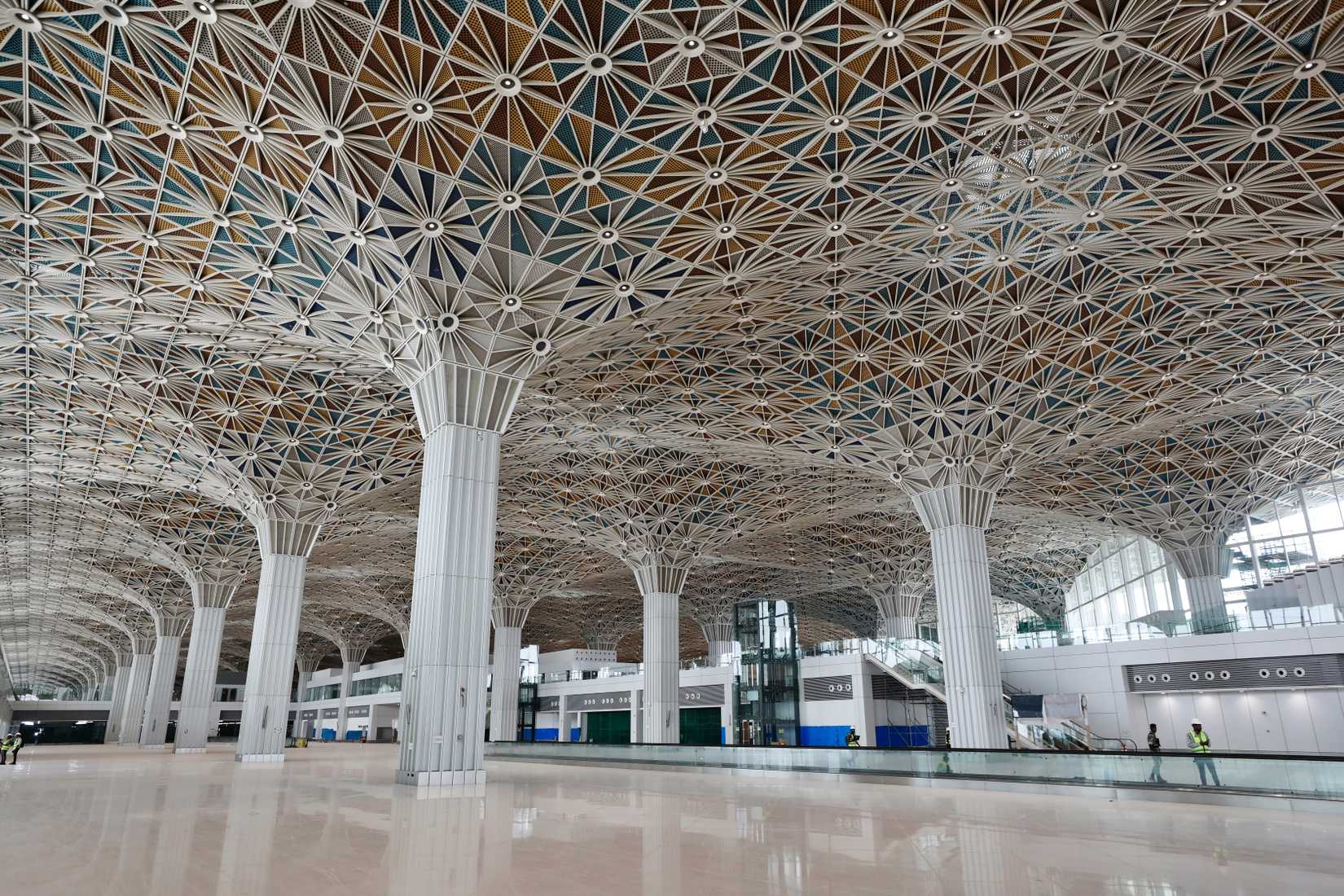 Dhaka, Bangladesh - September 26, 2023: Work on the third terminal of Hazrat Shahjalal International Airport at Dhaka in Bangladesh nears completion.