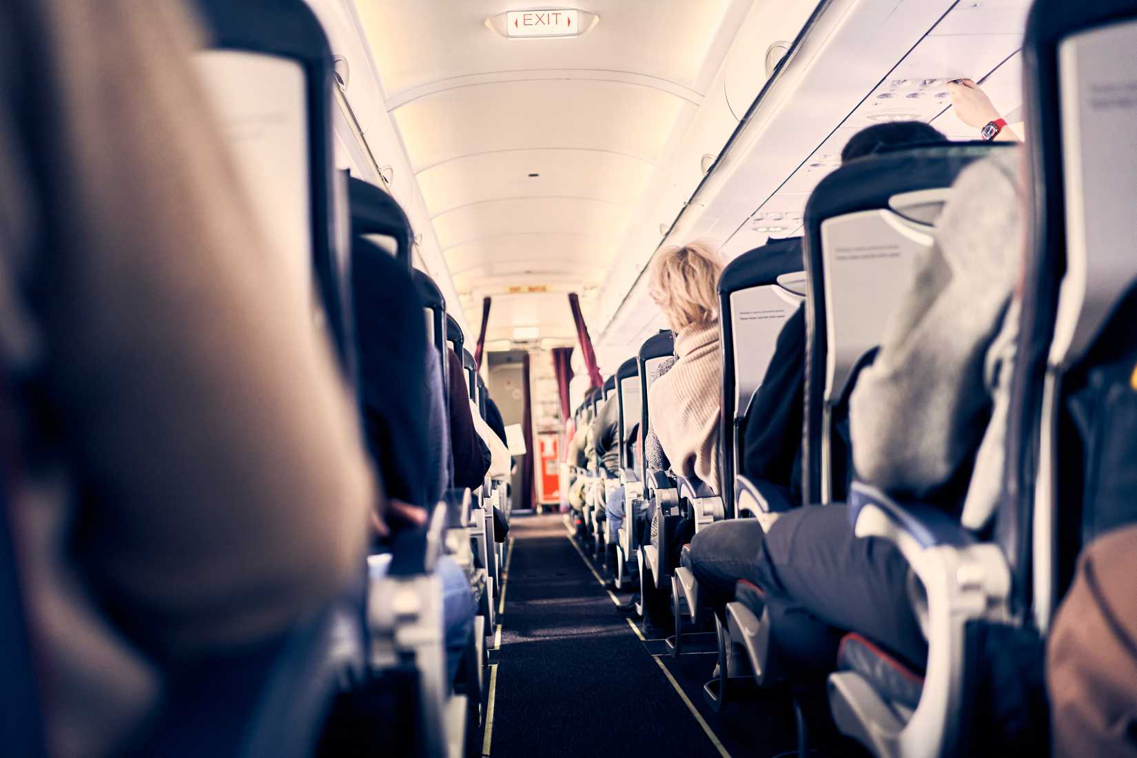 passengers seated in cabin