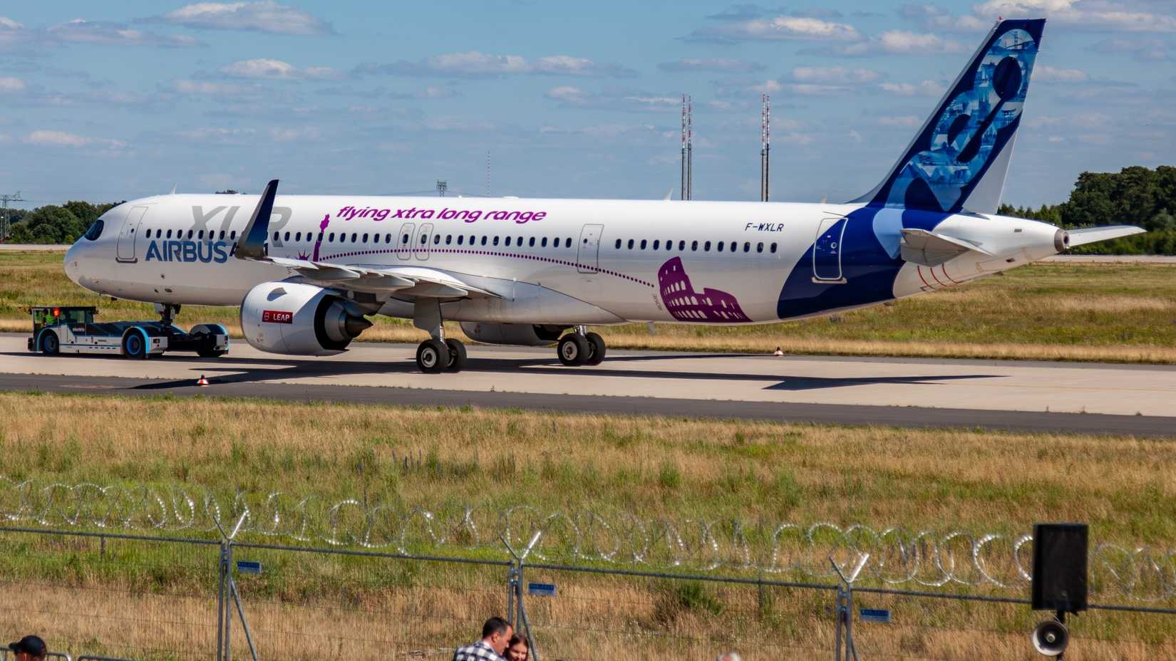 Airbus A321XLR Being Pushed Back