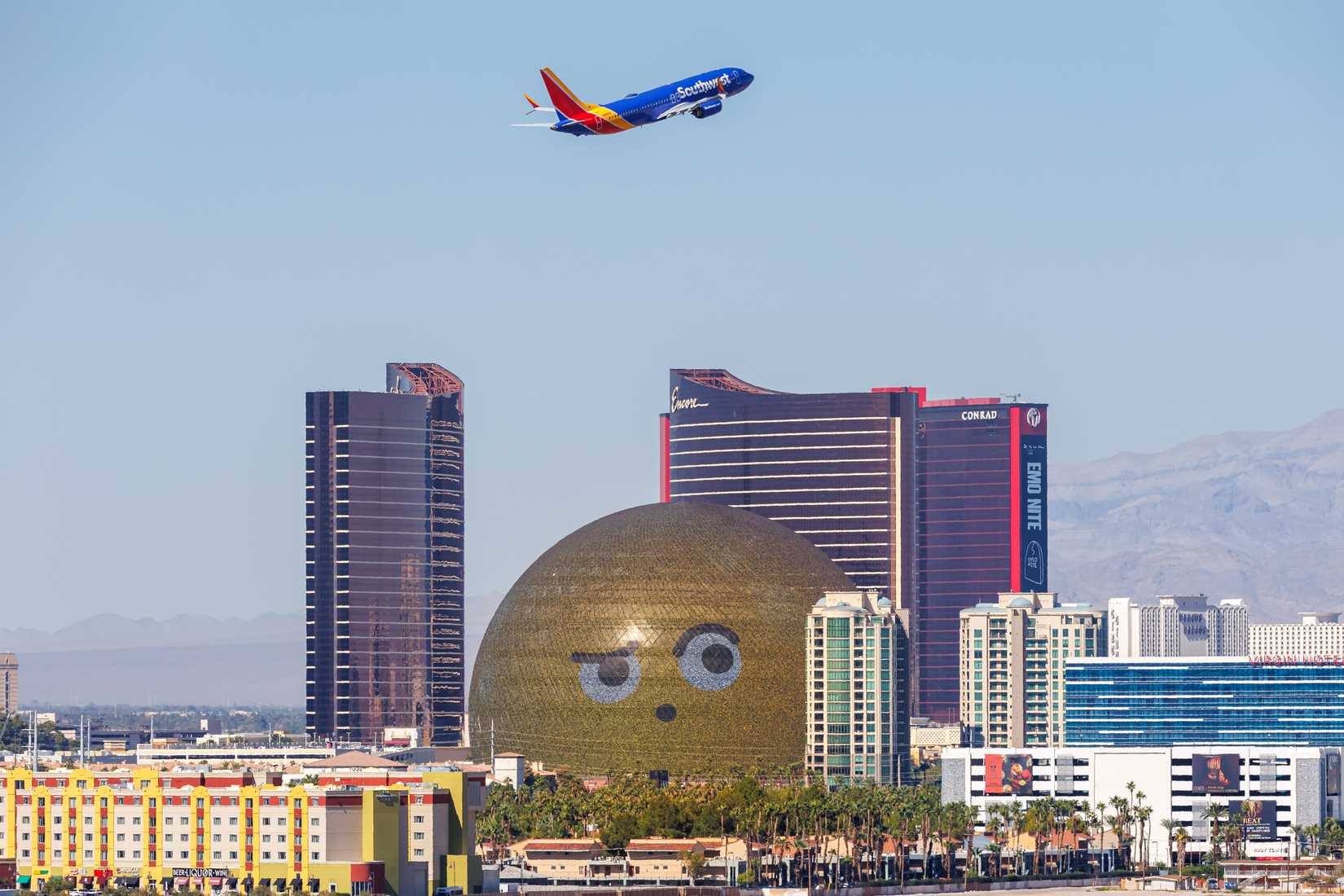 Southwest Airlines Boeing 737 MAX 8 departing Las Vegas Harry Reid Interrnational Airport