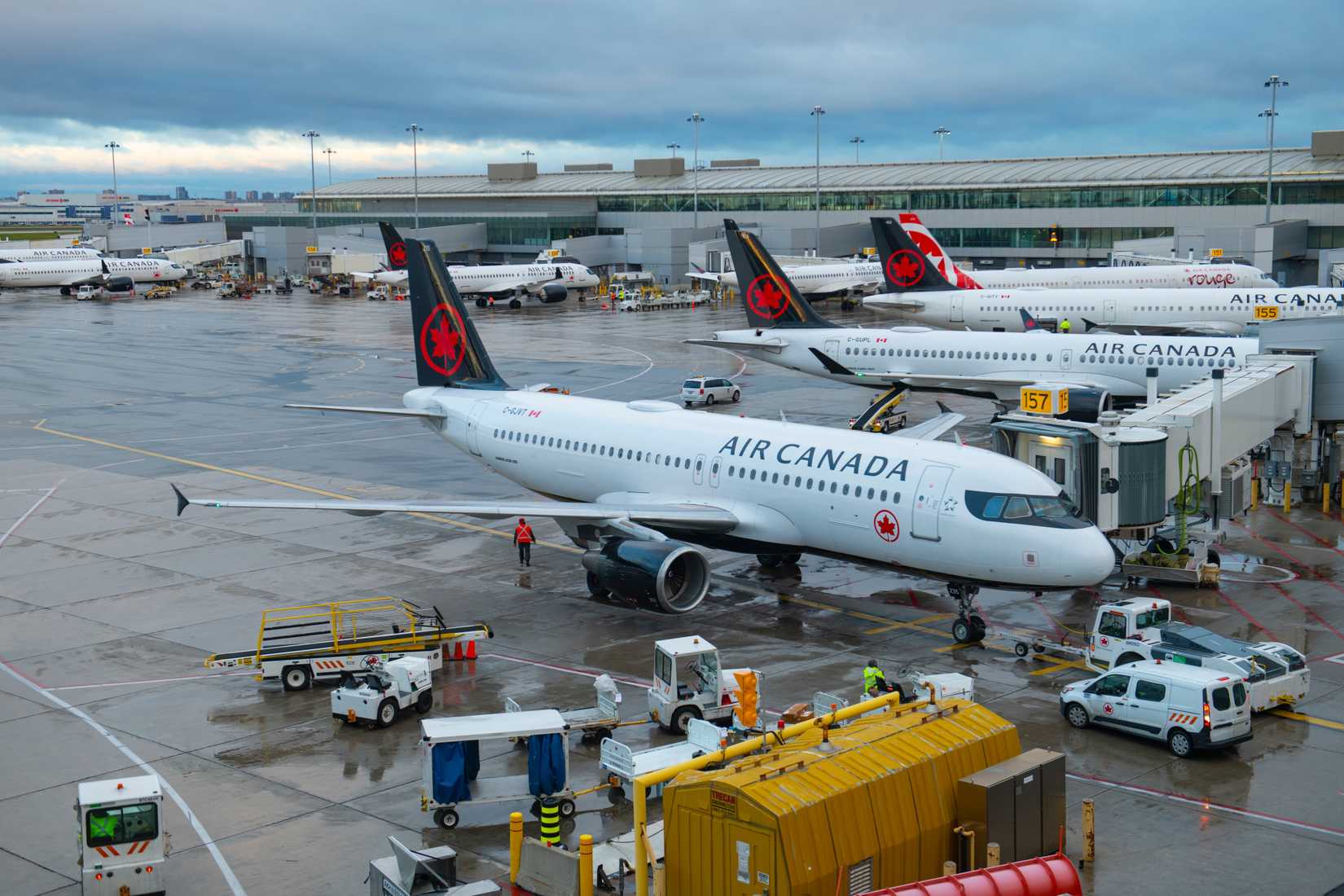 TORONTO - NOV. 26, 2024: Air Canada Airbus 320-214 C-GJVT at Toronto Pearson International Airport (YYZ), Mississauga, Toronto, Ontario ON, Canada. 