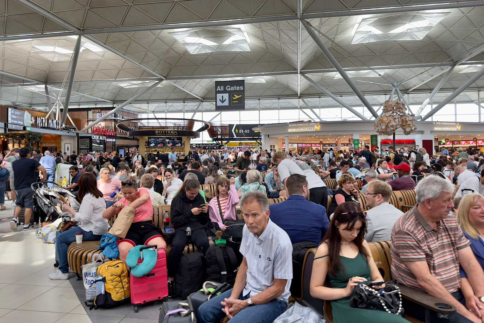 Crowded Stanstead Airport