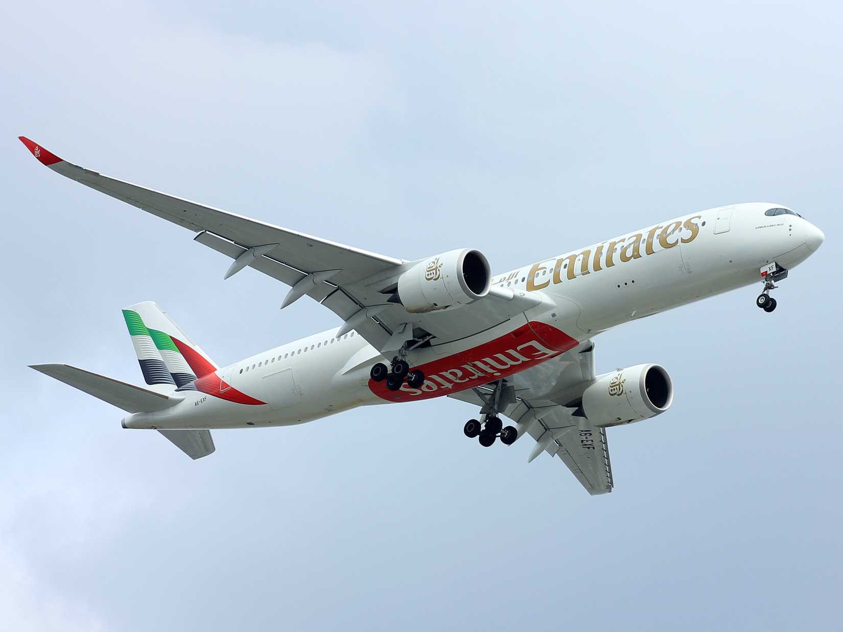 Emirates Airbus A350-900 On Approach