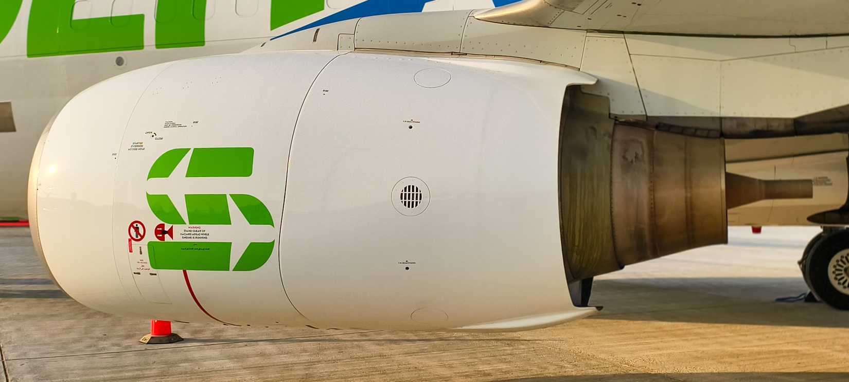 Dubai, UAE-21st November 2025.The CFM56-7B engine, which is used on the Boeing 737-800 aircraft. Its a high-bypass turbofan engine, exclusively used on the Boeing 737 Next-Generation aircraft family.