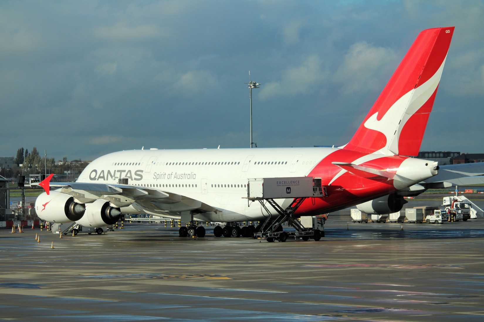 Qantas Airbus A380 Parked