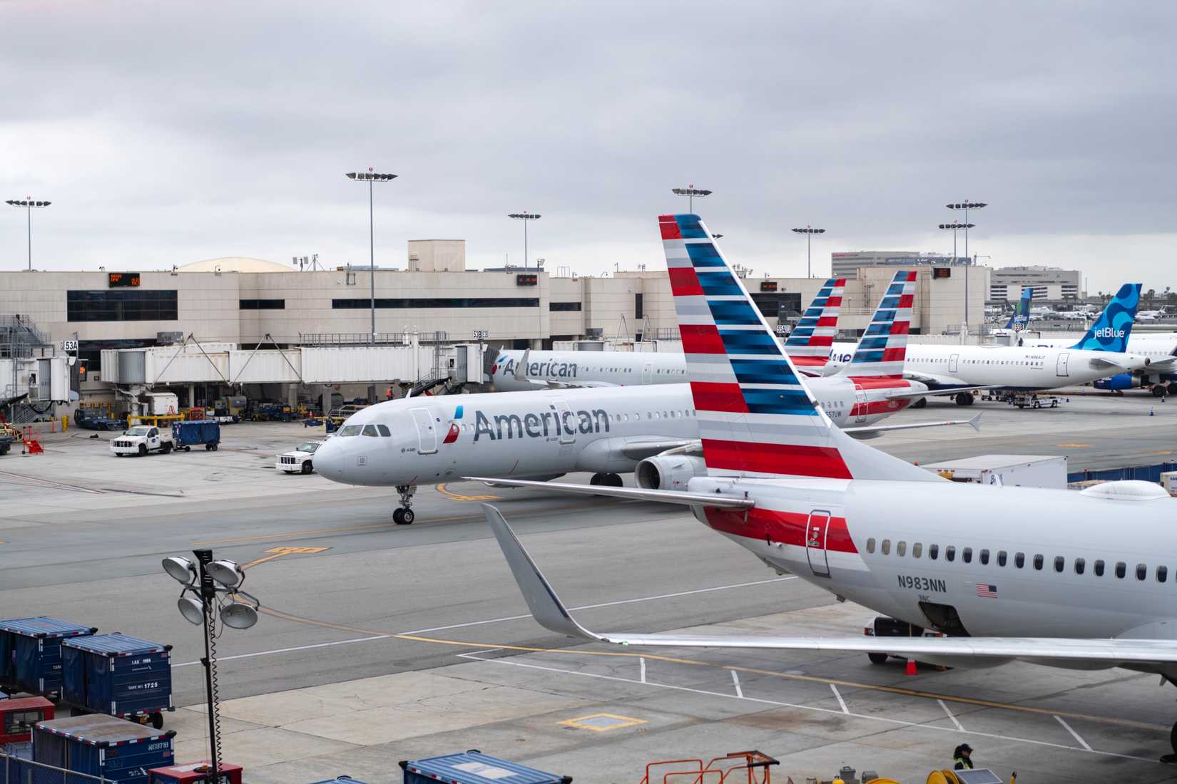 American Airlines aircraft on the ground
