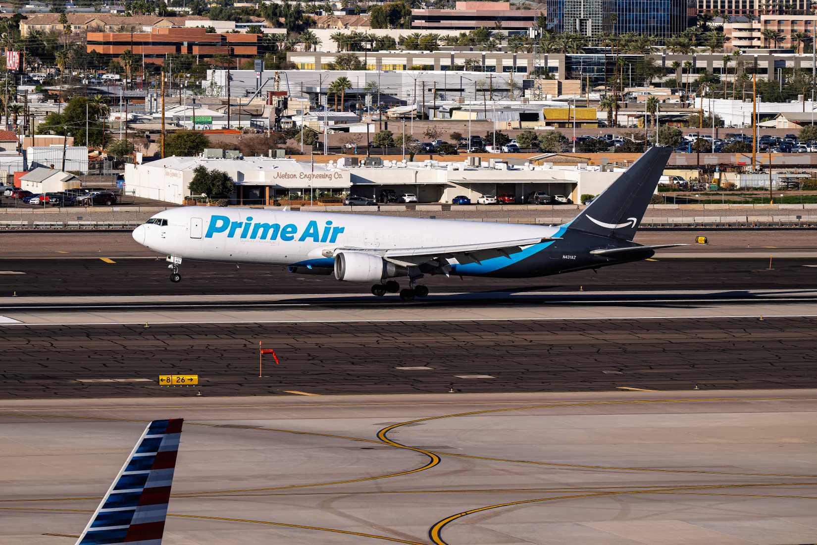 Amazon Prime Air Boeing 767-300F landing