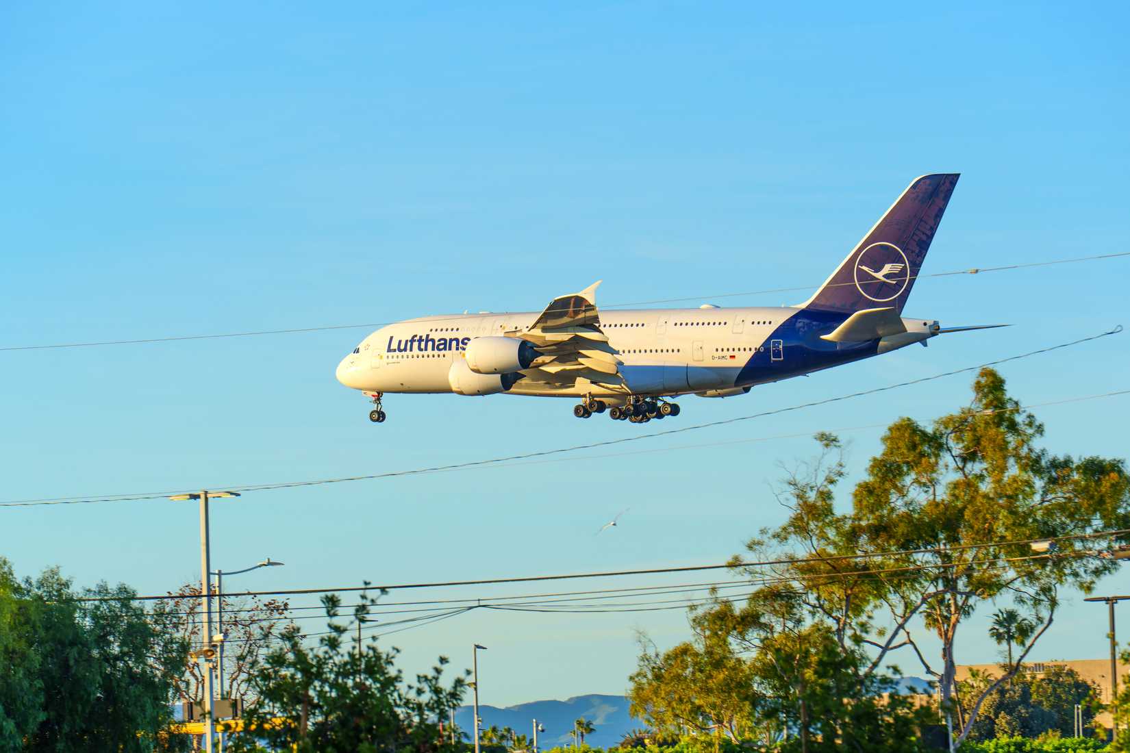 Lufthansa Airbus A380 On Approach