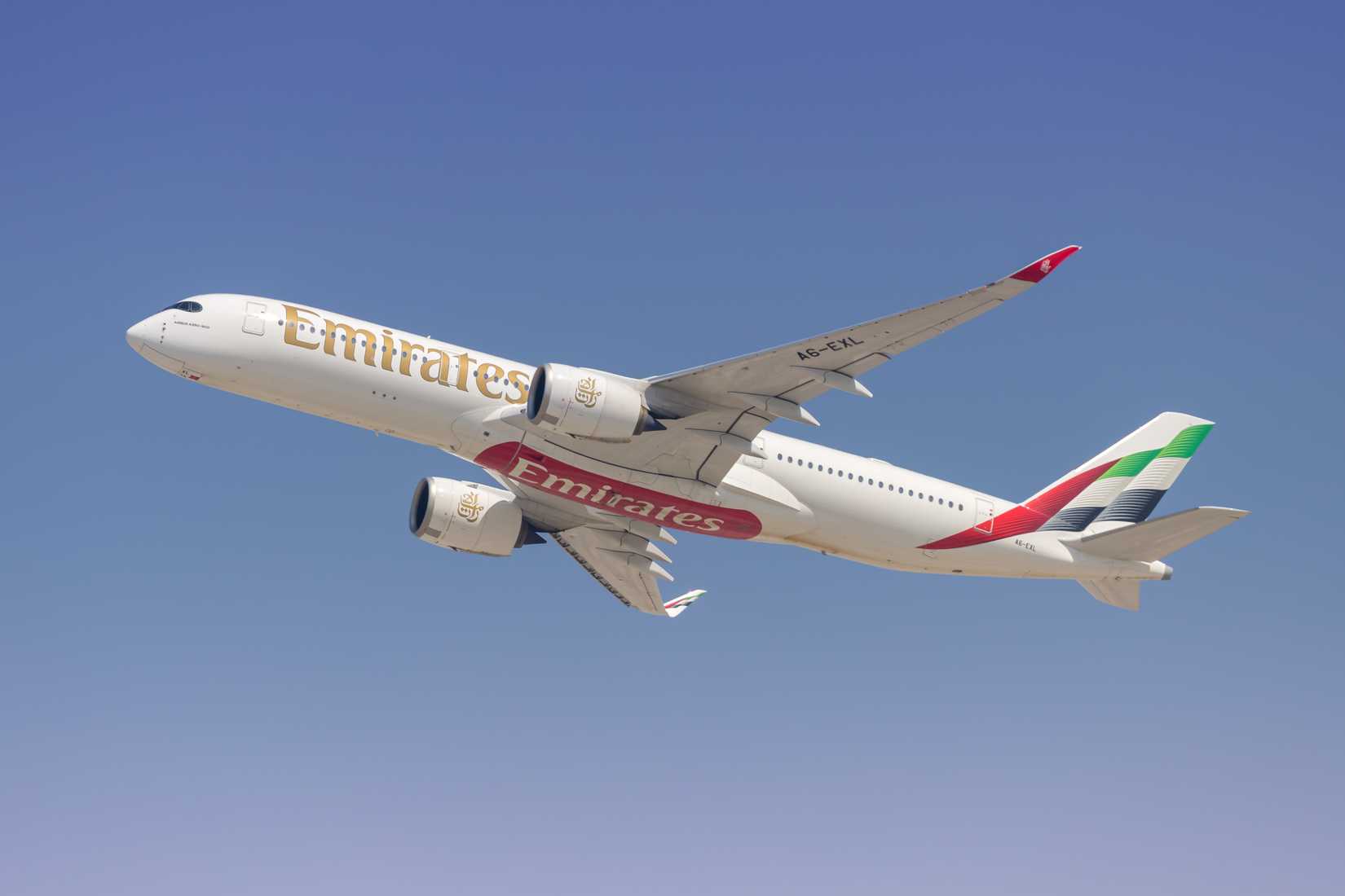 Emirates Airbus A350 taking off