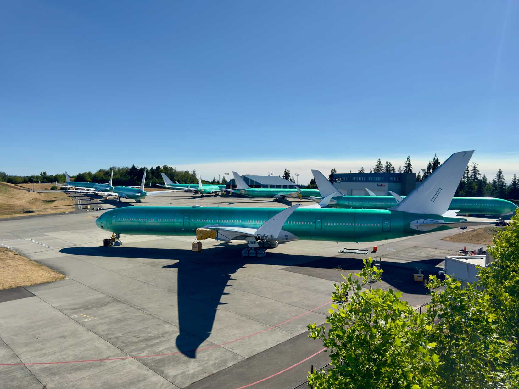 Parked Boeing 777X Jets