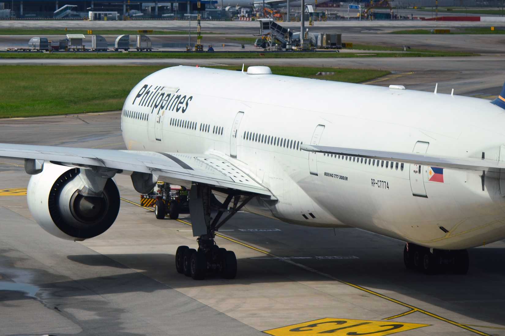 Philippine Airlines 777-300ER Being Pushed Back