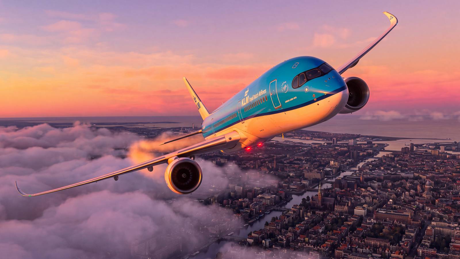 KLM Revela 5 Rotas Iniciais do Airbus A350-900: Estreia em Outubro