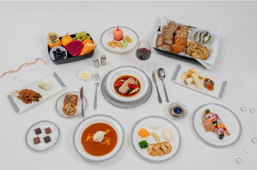 Singapore Airlines First Class Dining