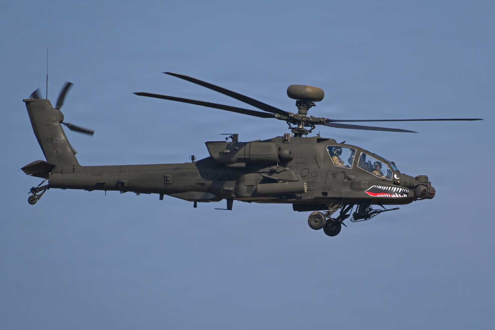 Soldiers assigned to 2nd Battalion, 159th Aviation Regiment (Attack), 12th Combat Aviation Brigade operate an AH-64E Apache