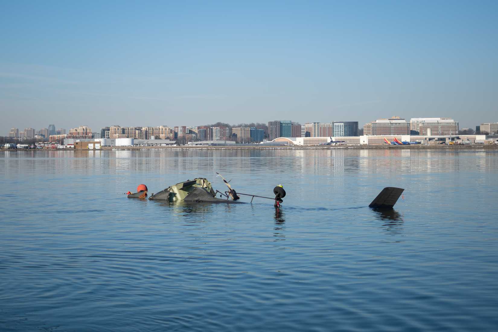 The Coast Guard, local, state and federal agencies respond to an aircraft collision in Washington D.C., January 30, 2025.