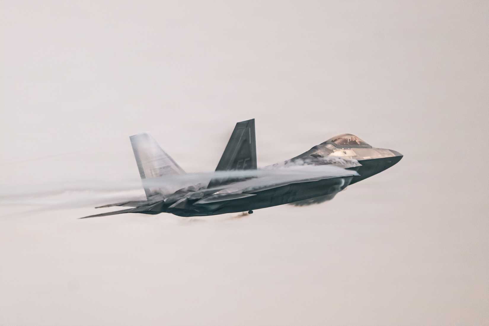 The F-22 is designed to perform high-performance maneuvers that showcase its maneuverability and control in flight
