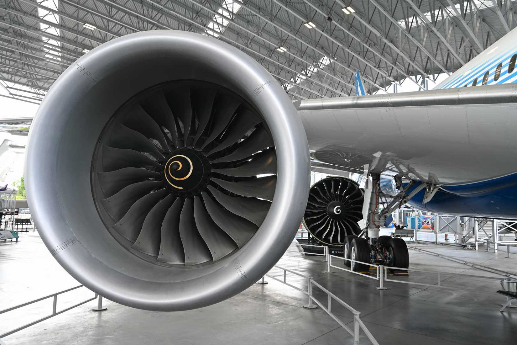 This is the original 787-8 Dreamliner (N787BX, msn 40692) flight test airplane donated by Boeing to the Museum of Flight in Seattle.