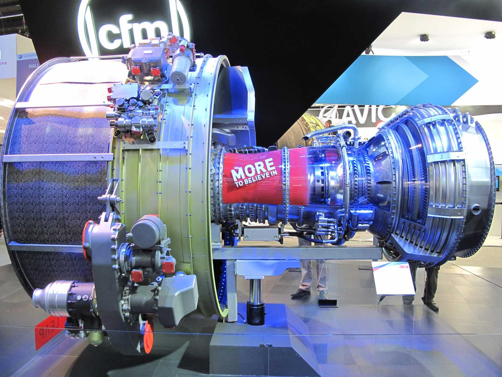A LEAP engine at the Paris Air Show