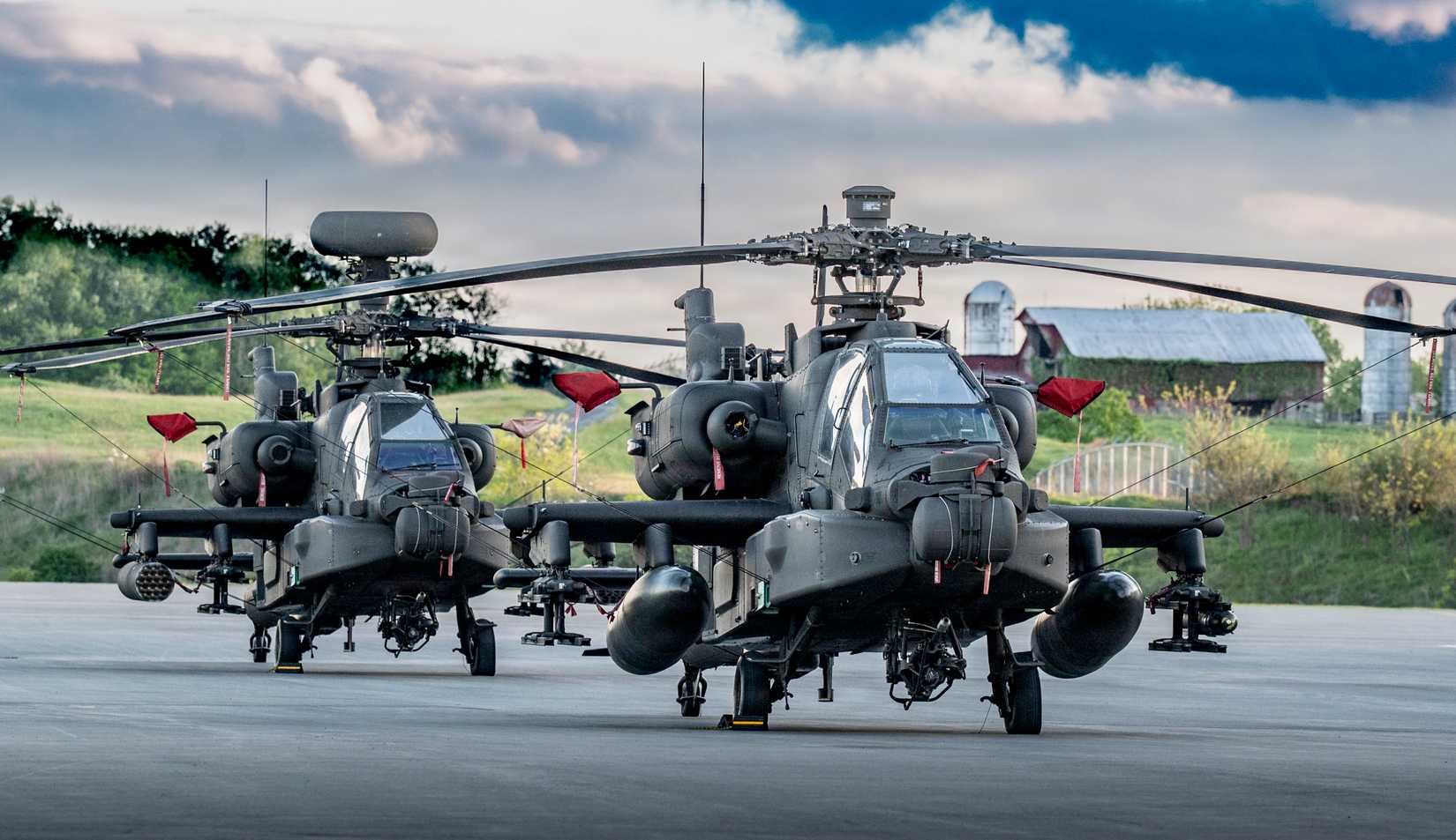 Two AH-64E Apache Guardians from the 1-151st Attack Reconnaissance Battalion, South Carolina National Guard