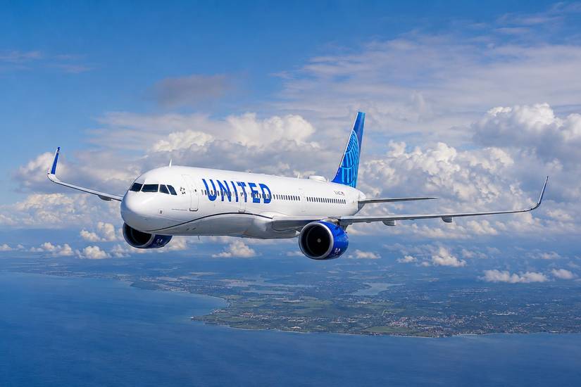 United Airlines Airbus A321XLR air-to-air