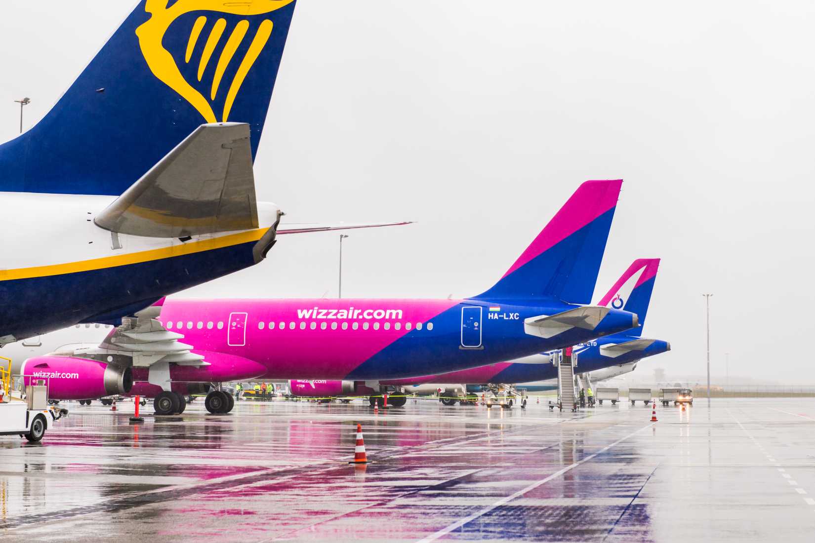 Wizz Air parked at Eindhoven Airport, Netherlands