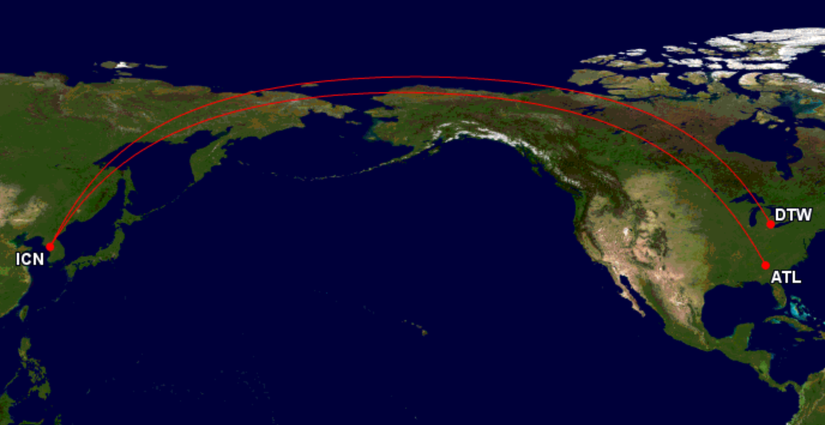 A350-1000 routes by Delta
