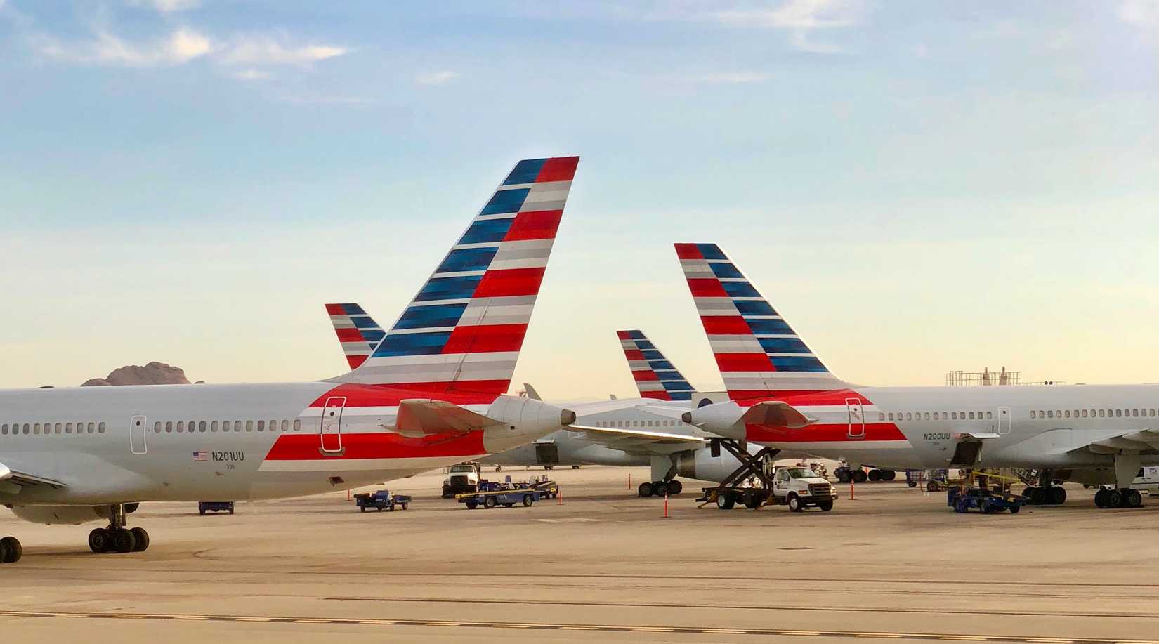 American Airlines aircraft tails at Phoenix