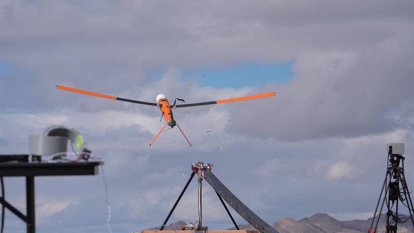 Aurora Flight Sciences launches an Anduril Altius-700 during the tests at Dugway Proving Grounds, Utah.
