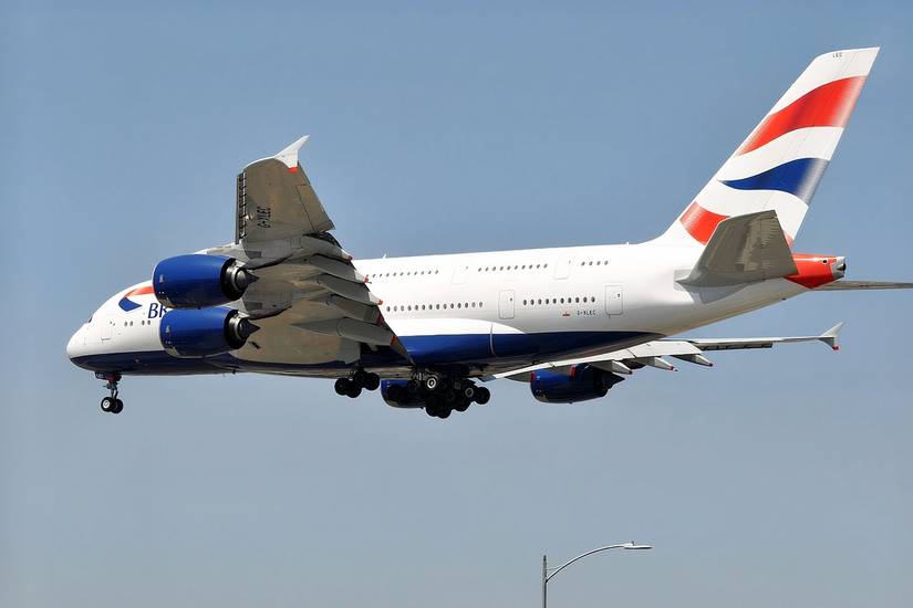 British Airways A380 on short final