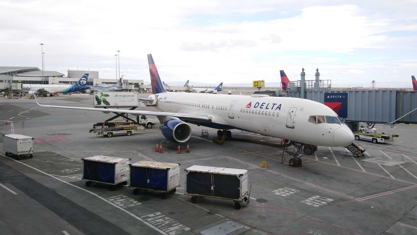Delta Air Lines Boeing 757-200 parked