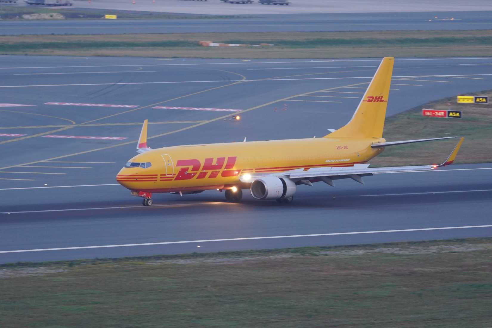 DHL Aviation Boeing 737-800 BCF landing to Istanbul International Airport