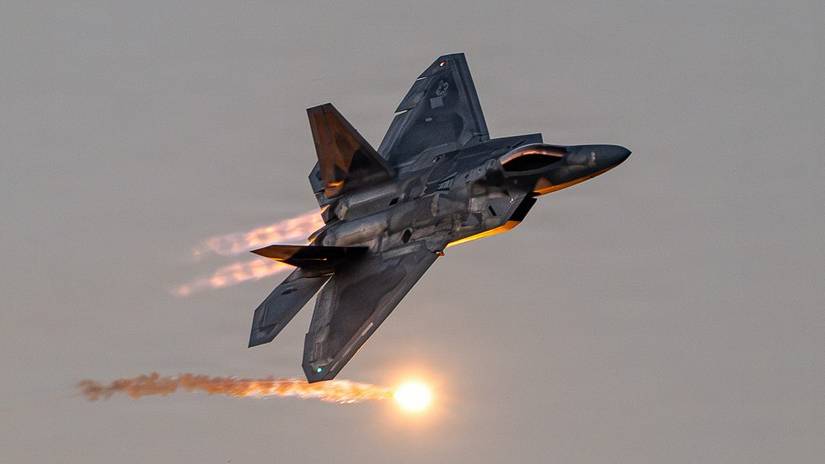 F-22 Raptor Aerial Demonstration Team, flies over Virginia Beach, Virginia, Sept. 19, 2026.