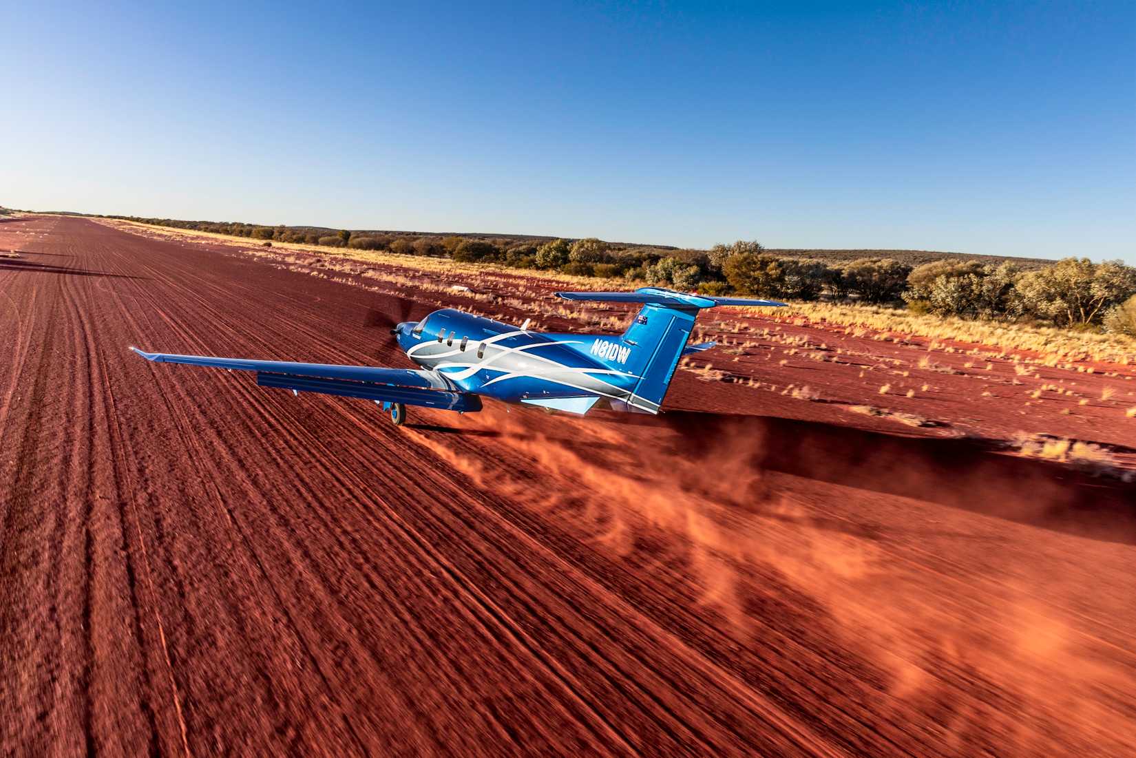 PC-12 NGX in the outback of Australia