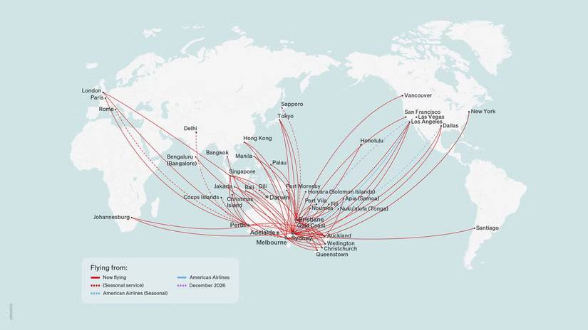 Qantas flight network