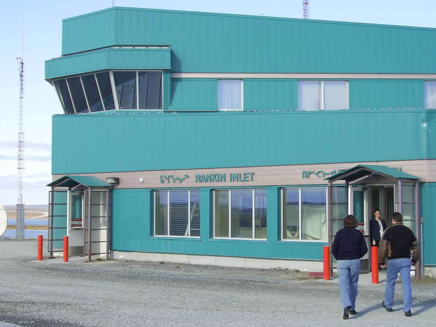 Airside view of Rankin Inlet airport terminal
