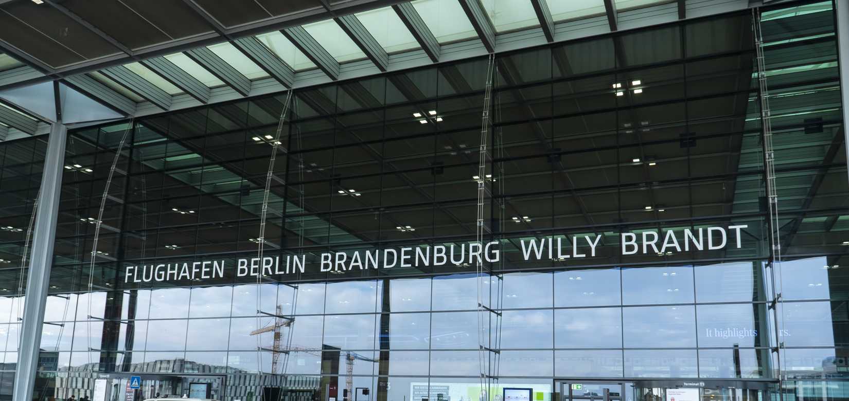 Berlin Brandenburg Airport BER in Berlin - BERLIN, GERMANY - MARCH 11, 2021