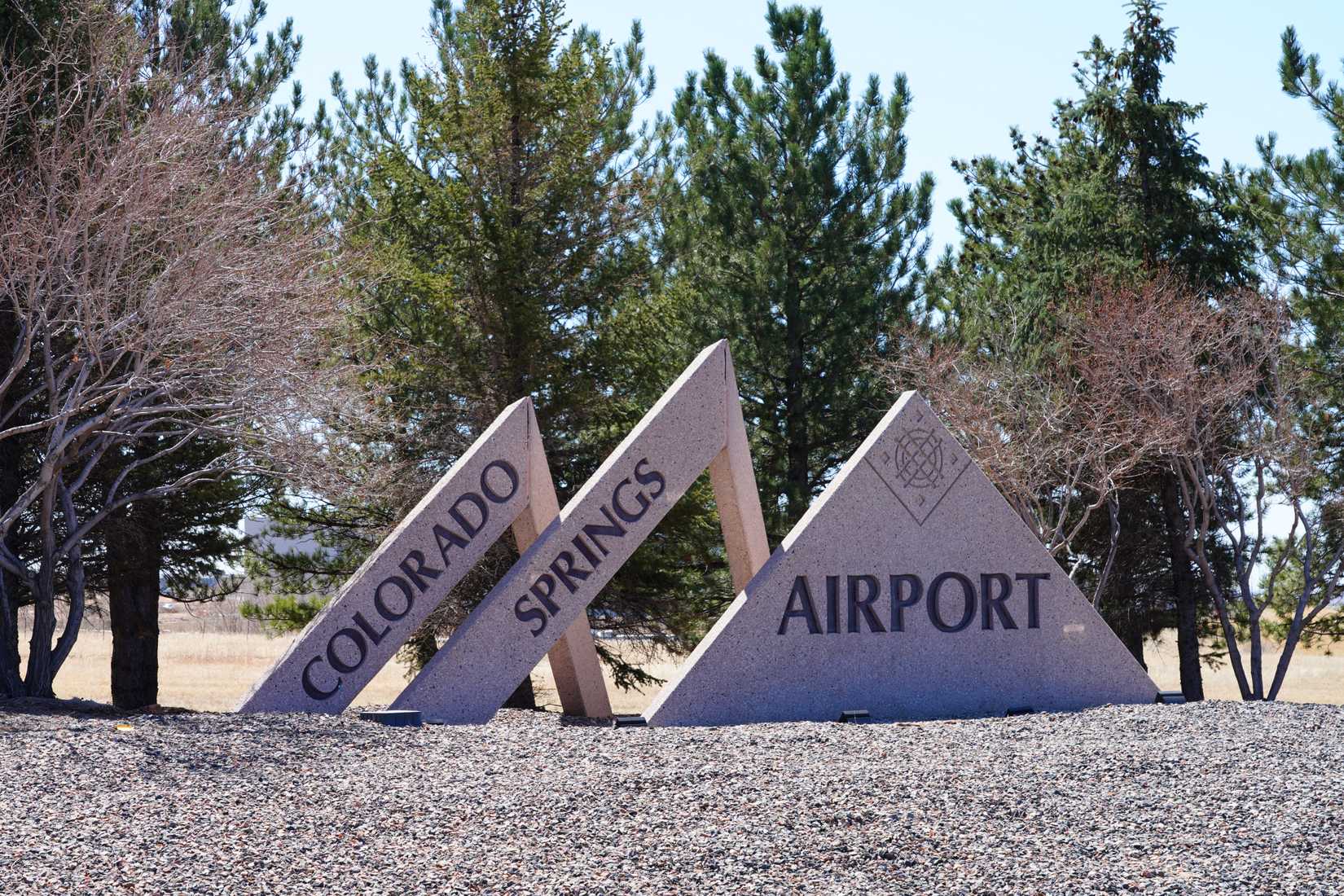 COLORADO SPRINGS, CO- 9 APR 2021- View of the Colorado Springs Airport (COS) located at the foot of Pikes Peak in Colorado Springs, Colorado, United States.